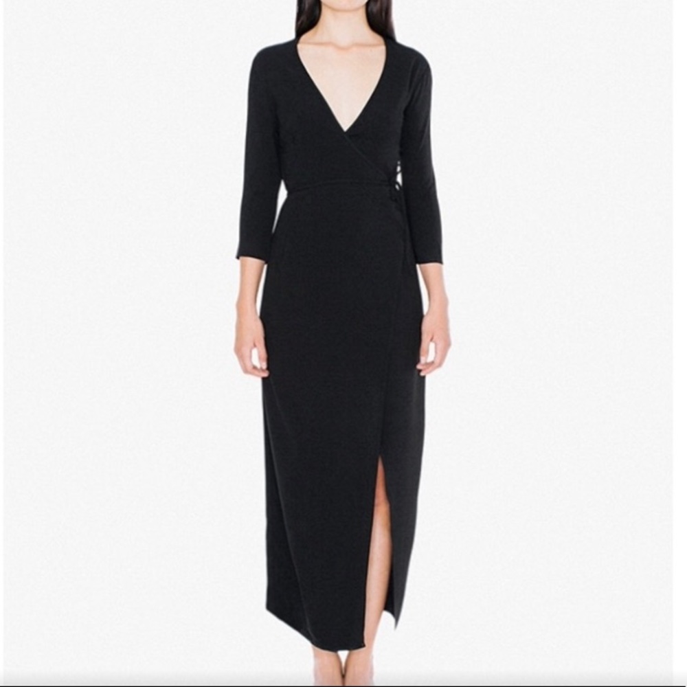 American Apparel V Neck Wrap Dress
